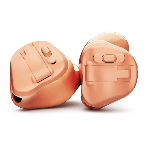 Phonak Virto Marvel Hörgeräte Paar in pink freigestellt
