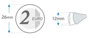 Signia Silk X Größendarstellung 26 Millimeter